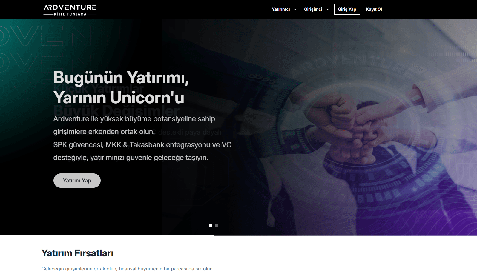 Ardventure Kitle Fonlama - Web Sitesi