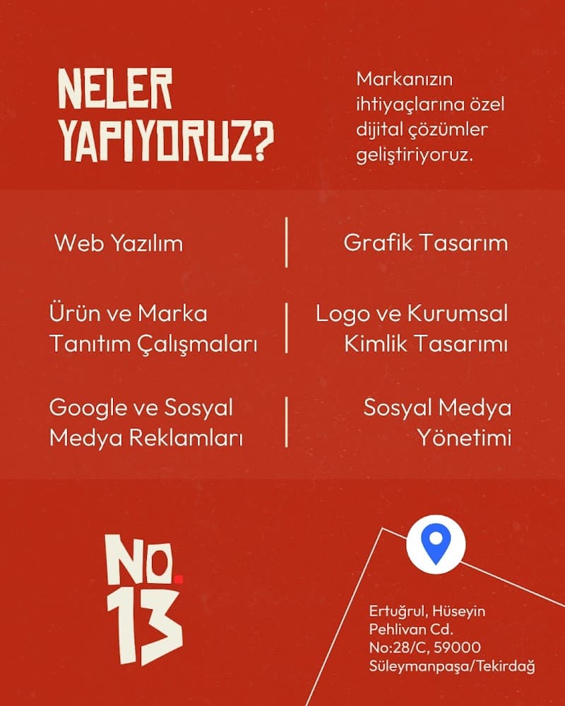 No.13 Ajans | Sosyal Medya & Yazılım görseli